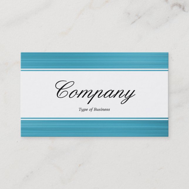 Center Band (edged) - Script - Brushed Pale Blue Business Card (Front)