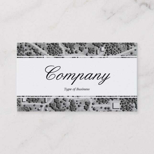 Center Band (edged) - Script - Imaginary Landscape Business Card (Front)
