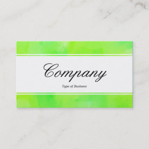 Center Band (edged) - Script - Painted Green II Business Card