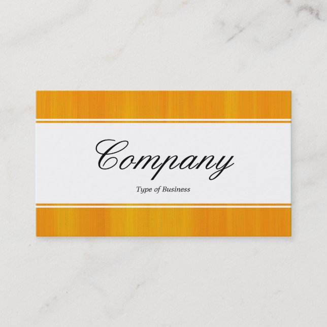 Center Band (edged) - Script - Painted Orange Business Card (Front)