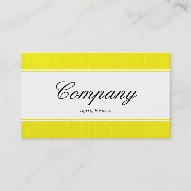 Center Band (edged) - Script - Painted Yellow Business Card (Front)