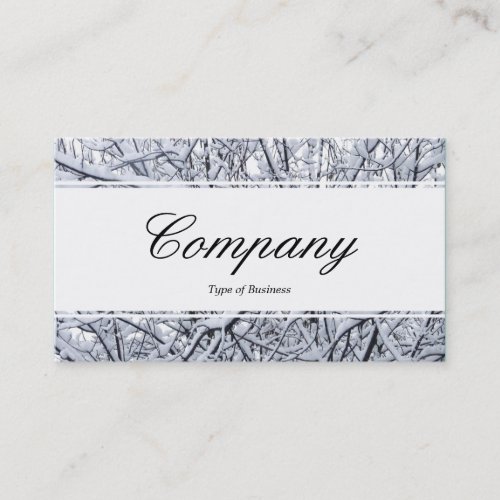 Center Band edged _ Script _ Snowy Branches Business Card