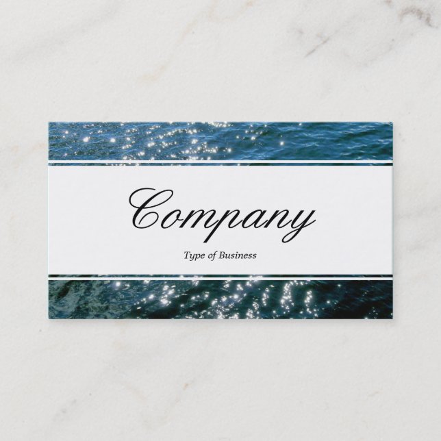 Center Band (edged) - Script - Sparkling Water Business Card (Front)
