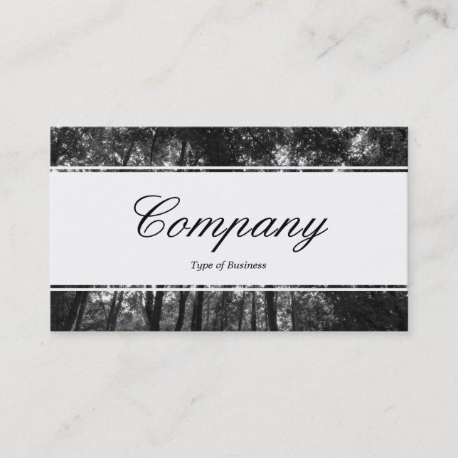 Center Band (edged) - Script - Woodland Canopy 02  Business Card (Front)