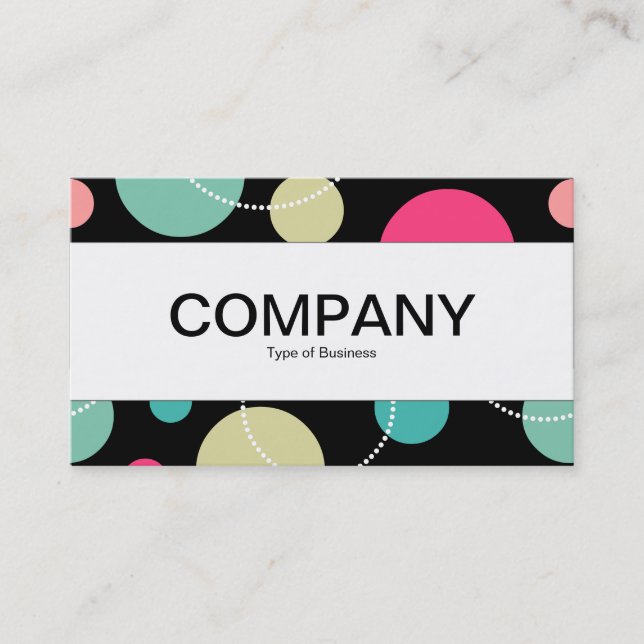 Center Band (edged) - Spots & Circles 150816 Business Card (Front)
