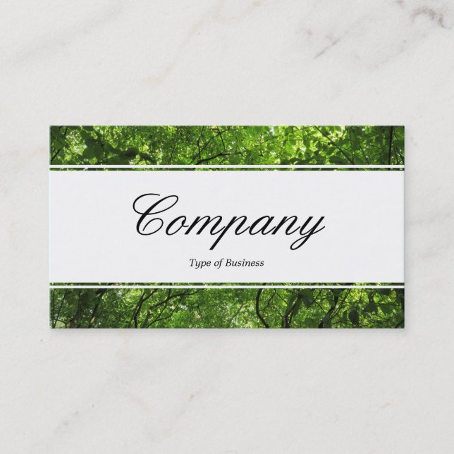 Center Band (edged) - Woodland Canopy Business Card (Front)