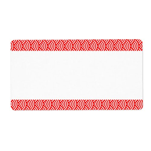 Center Band _ Fish Scale Pattern Label