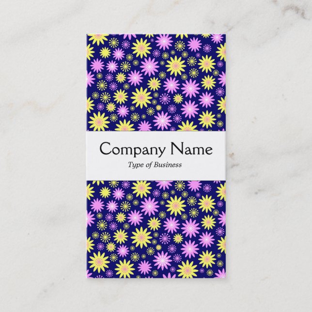 Center Band - Flower Pattern - Colors Business Card (Front)
