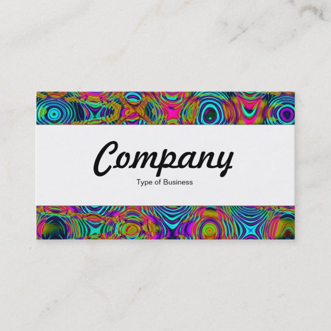 Center Band  - Fractal Abstract 191111a Business Card (Front)
