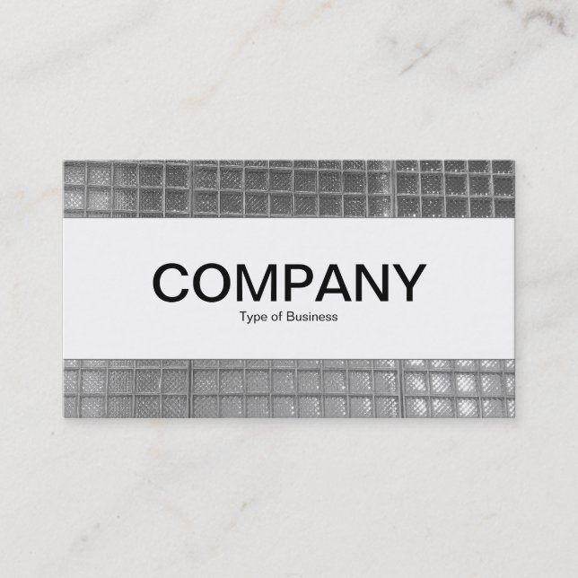 Center Band  - Glass Wall 01 - Black and White Business Card (Front)