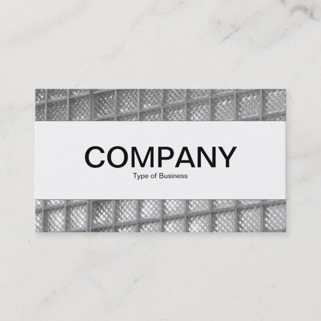 Center Band  - Glass Wall 02 - Black and White Business Card (Front)