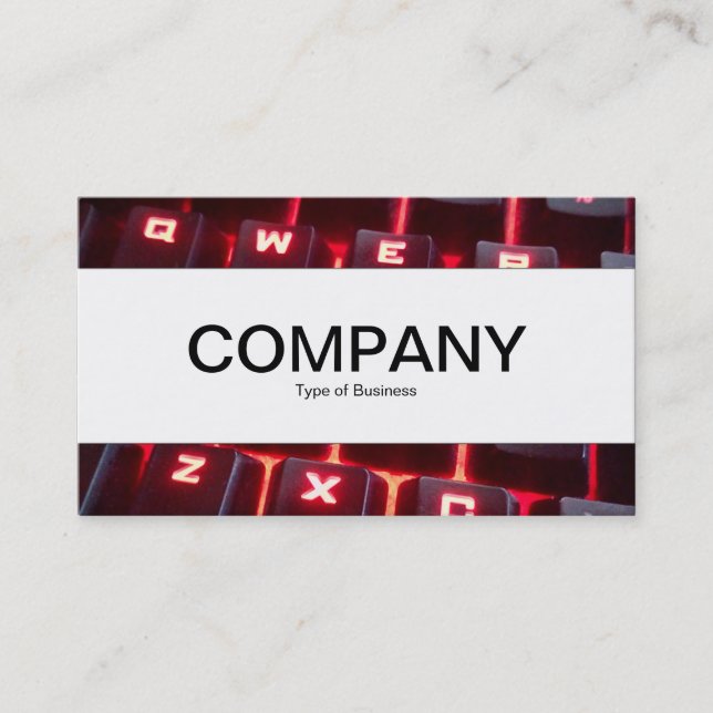 Center Band  - Glowing Keyboard Business Card (Front)