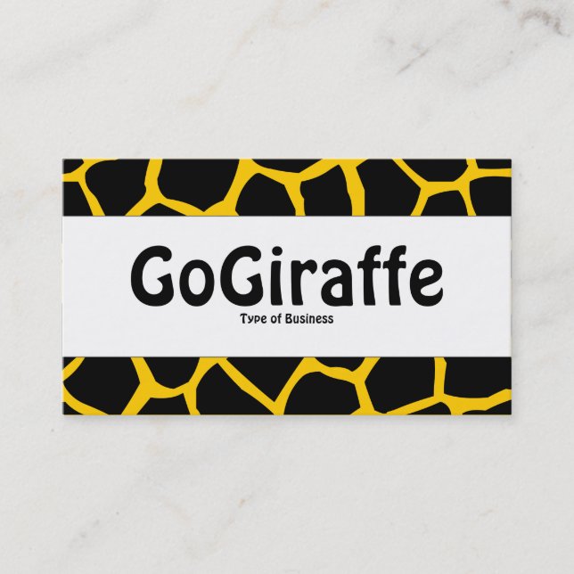 Center Band - GoGiraffe - Amber FFCC00 Business Card (Front)