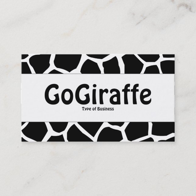 Center Band - GoGiraffe - Black & White Business Card (Front)