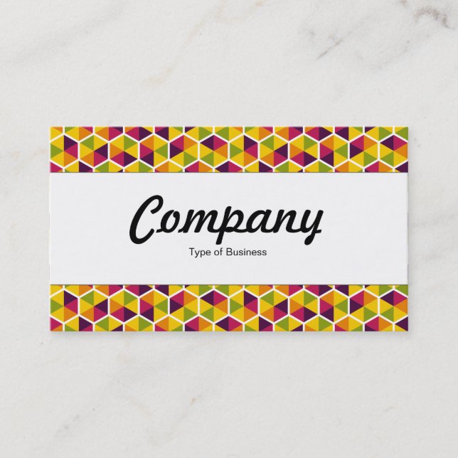 Center Band  - Hexagon Pattern 01 Business Card (Front)
