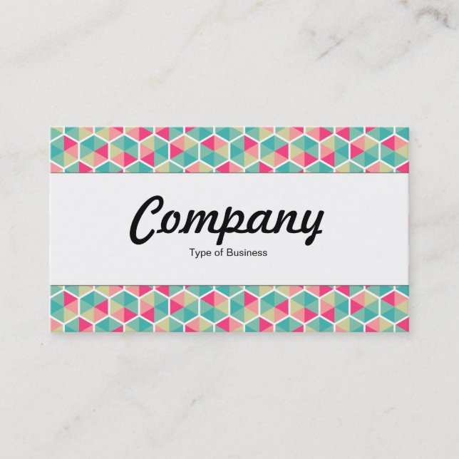 Center Band  - Hexagon Pattern 02 Business Card (Front)
