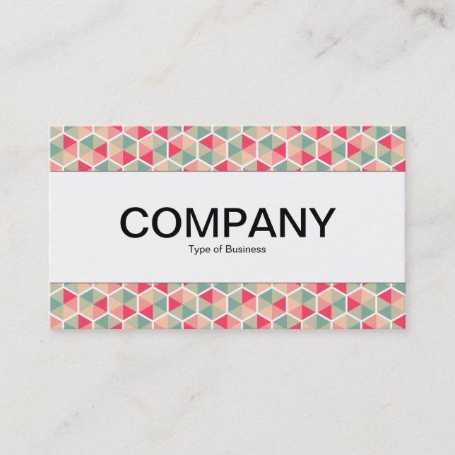 Center Band  - Hexagon Pattern 04 Business Card (Front)