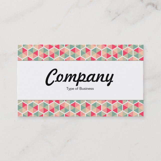 Center Band  - Hexagon Pattern 04 Business Card (Front)