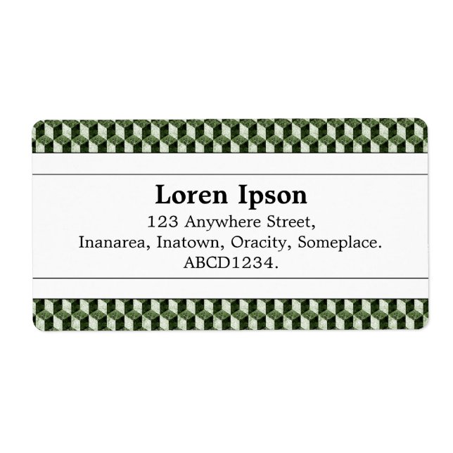 Center Band II - Block Pattern Label (Front)