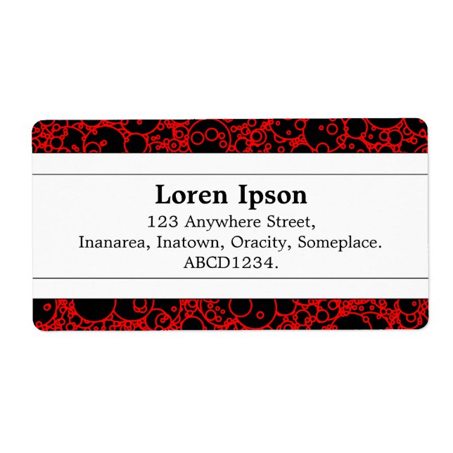 Center Band II - Bubble Pattern Label (Front)