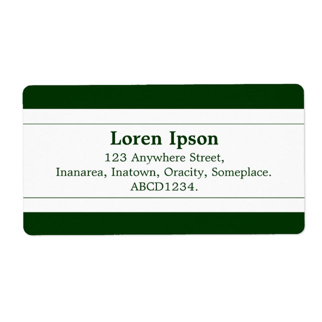 Center Band II - Dark Green Label (Front)