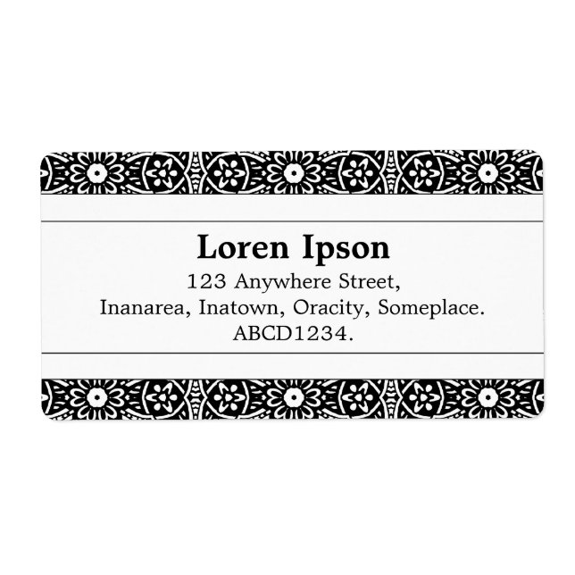 Center Band II - Geometric Flowers Label (Front)