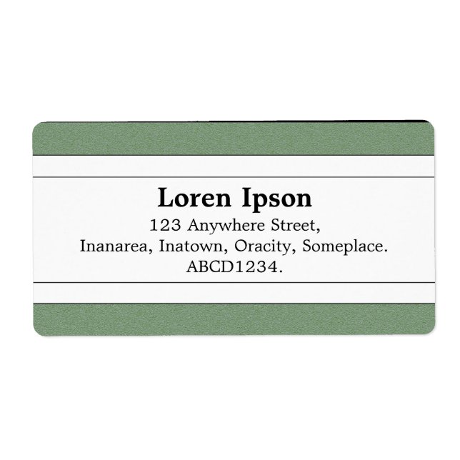 Center Band II - Green Sand Label (Front)