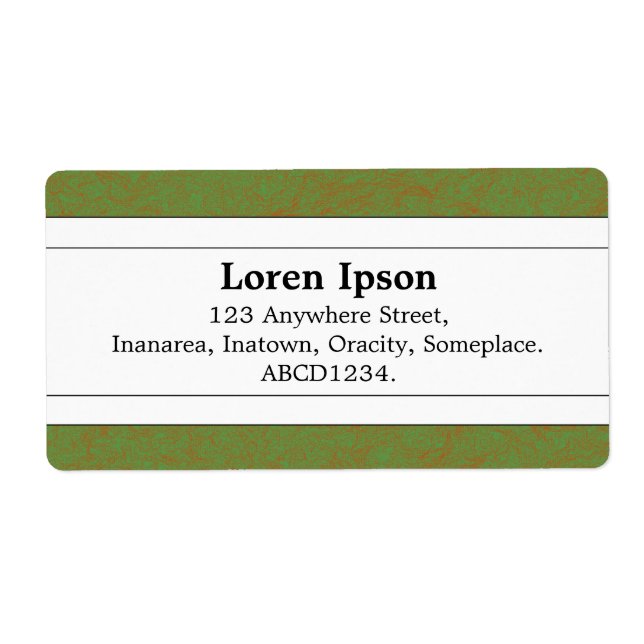 Center Band II - Green Texture Label (Front)