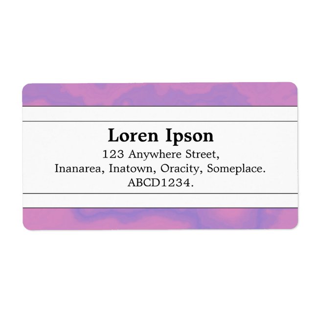 Center Band II - Lilac Marble Label (Front)