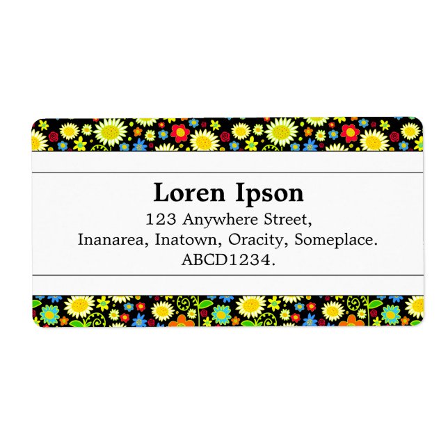 Center Band II - Spring Flowers Label (Front)