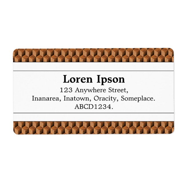 Center Band II - Wooden Block Pattern Label (Front)