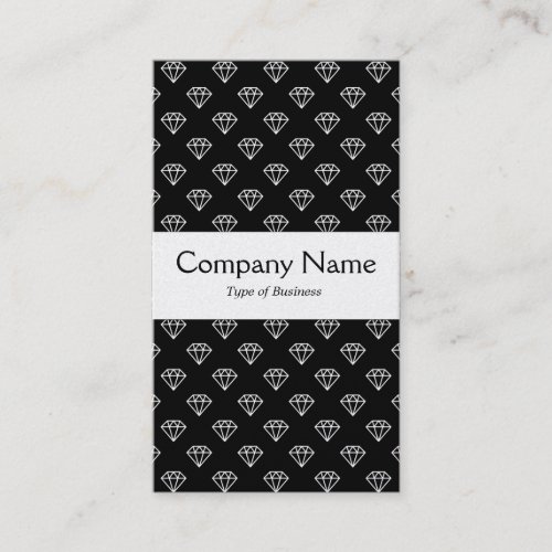 Center Band _ Jewels _ White on Black Business Card