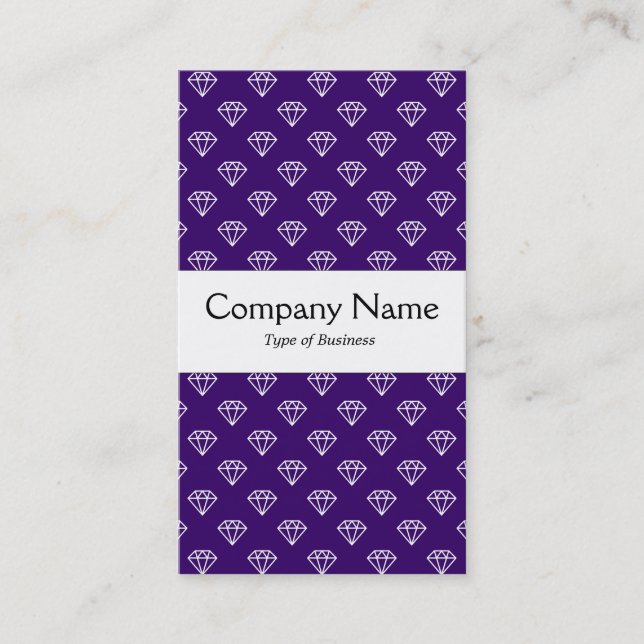 Center Band - Jewels - White on Deep Purple Business Card (Front)
