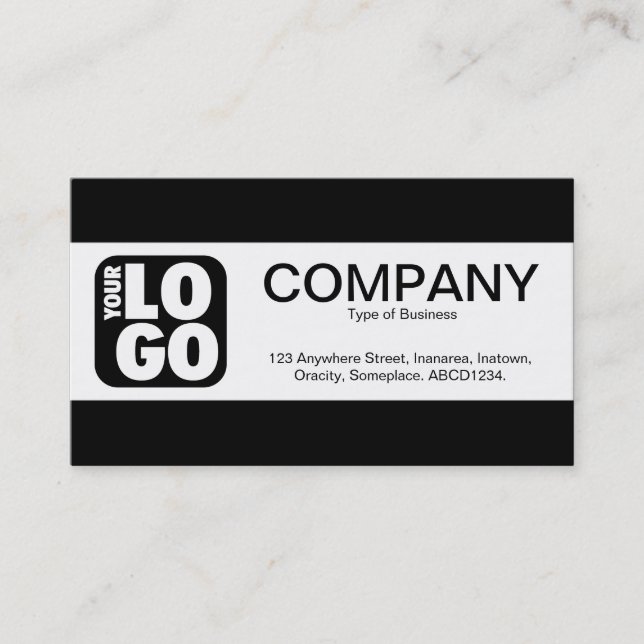 Center Band (Logo) - Black Business Card (Front)