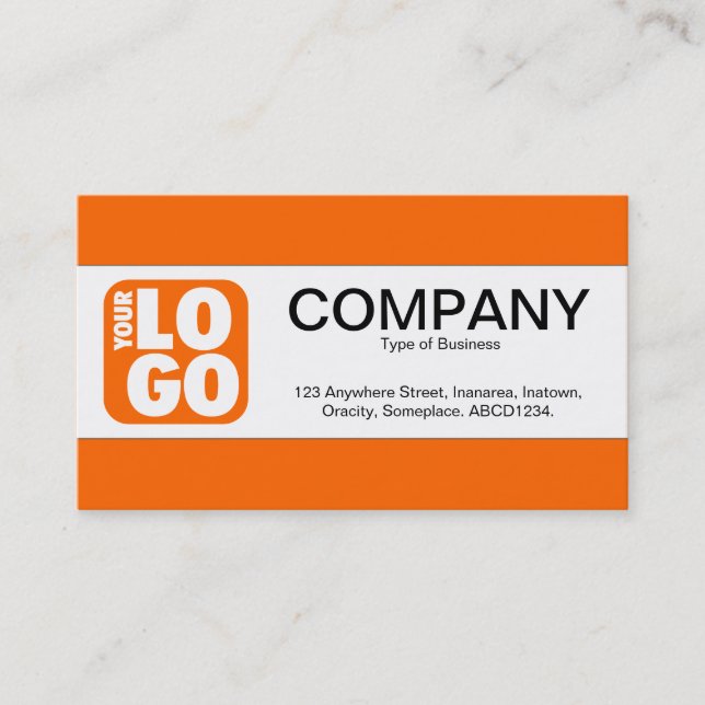 Center Band (Logo) - Orange Business Card (Front)