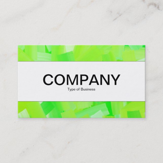 Center Band  - Painted Green Business Card (Front)
