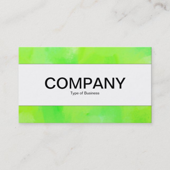Center Band  - Painted Green II Business Card (Front)