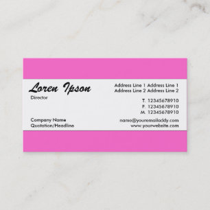 Center Band - Pink (FF66CC) Business Card