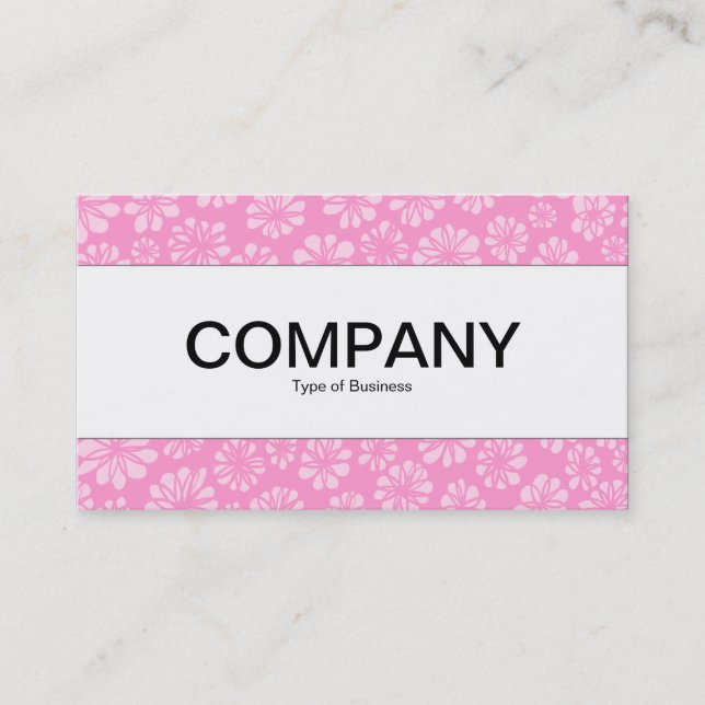Center Band  - Pink Floral Business Card (Front)