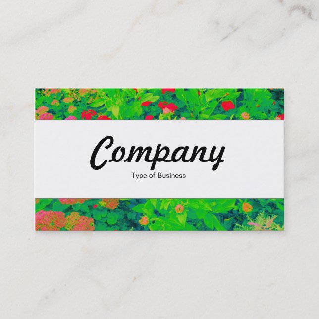 Center Band  - Psychedelic Flower Bed Business Card (Front)