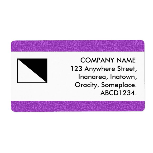 Center Band - Purple Texture Label (Front)