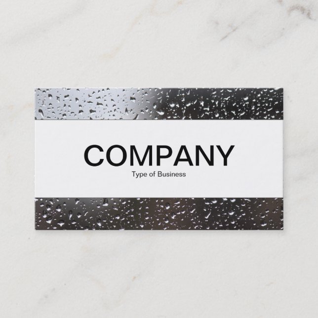 Center Band  - Rain on a Window Business Card (Front)