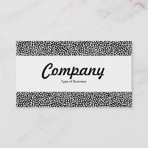 Center Band  _ Random Spots _ White on Black Business Card