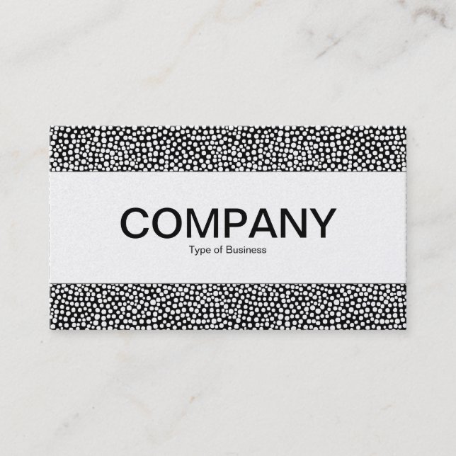 Center Band  - Random Spots - White on Black Business Card (Front)