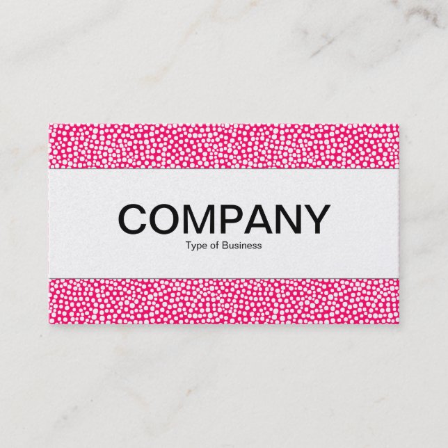 Center Band  - Random Spots - White on Neon Red Business Card (Front)