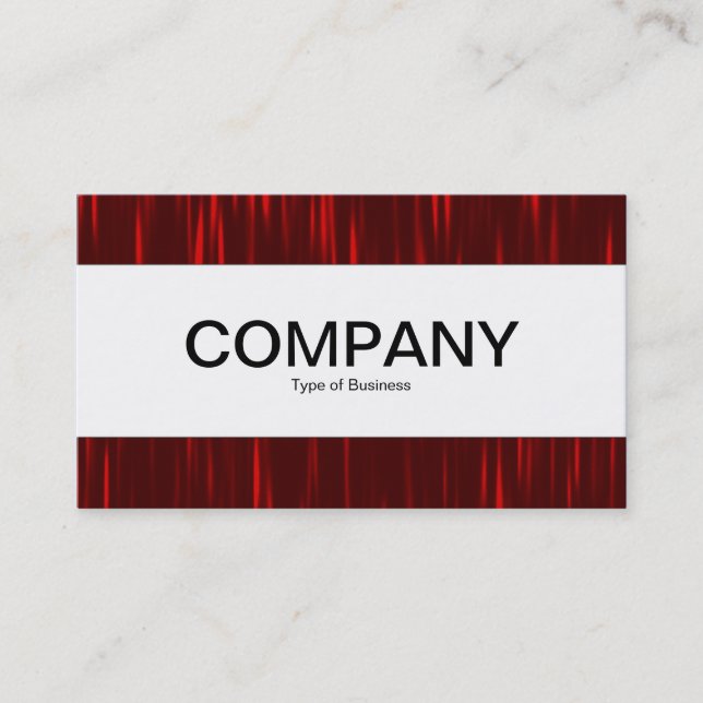Center Band  - Red Streaks Business Card (Front)