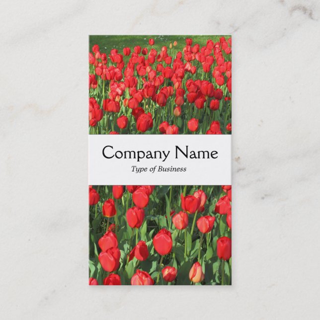 Center Band - Red Tulips Business Card (Front)