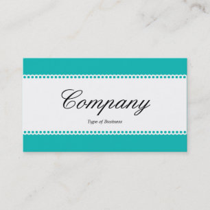 Center Band (Scalloped) - Aqua Blue (0ABAB5) Business Card