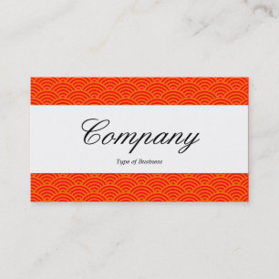 Center Band - Script - Fish Scale Pattern Business Card