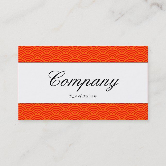 Center Band - Script - Fish Scale Pattern Business Card (Front)